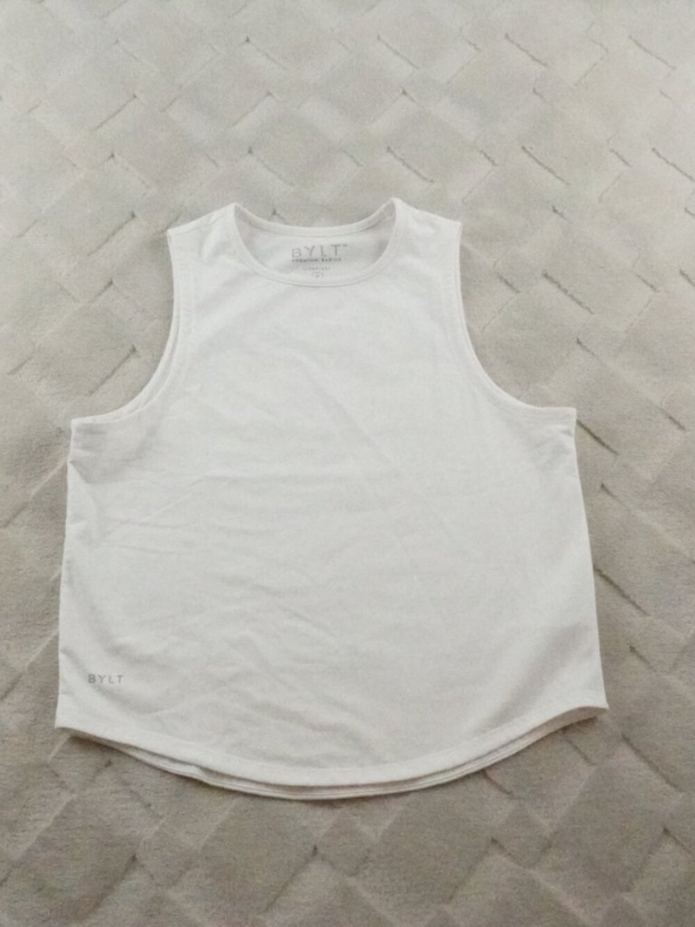 BYLT Tank Top Womns Medium White Athleisure Gym Yoga